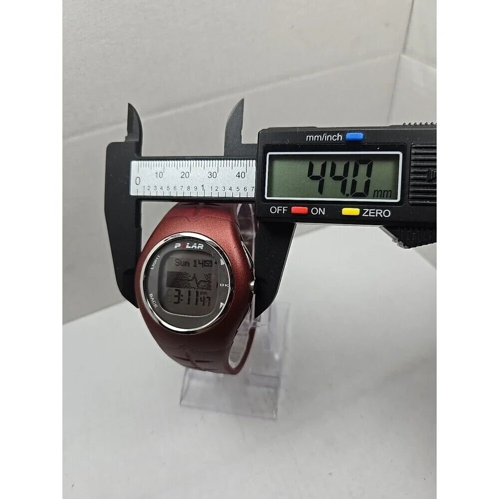 Polar F11 Red Heart Rate Fitness Monitor Watch New Battery Watch Only No Strap